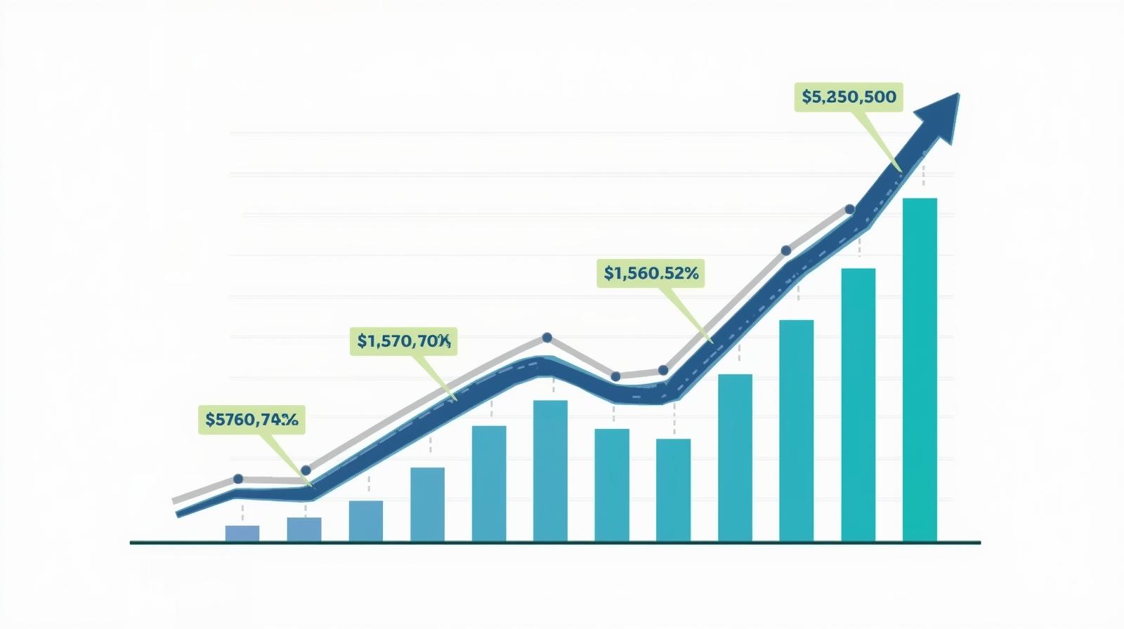 crie uma imagem financeira, um grafico mostrando uma taxa de juros