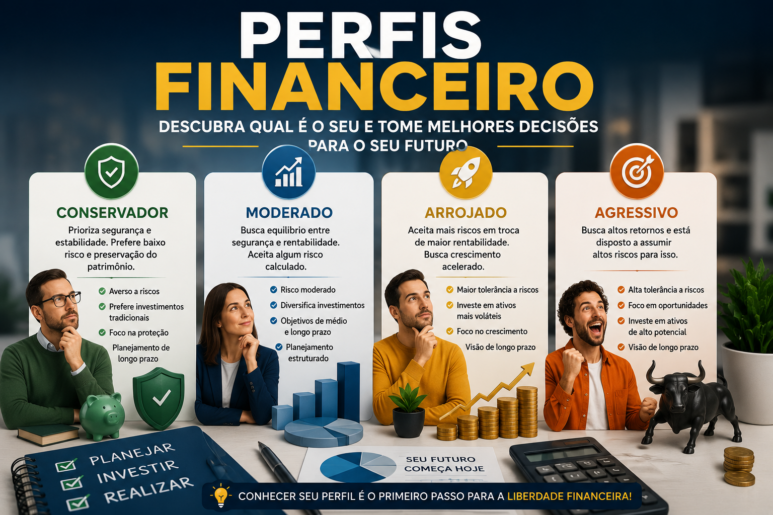Perfis financeiros: como identificar o seu e tomar decisões melhores